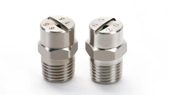 0-110 Degree 1/4 1/8 High Low-Pressure Stainless Steel Water Cleaning Vee Jet Flat Fan Spray Nozzle